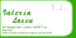 valeria lassu business card